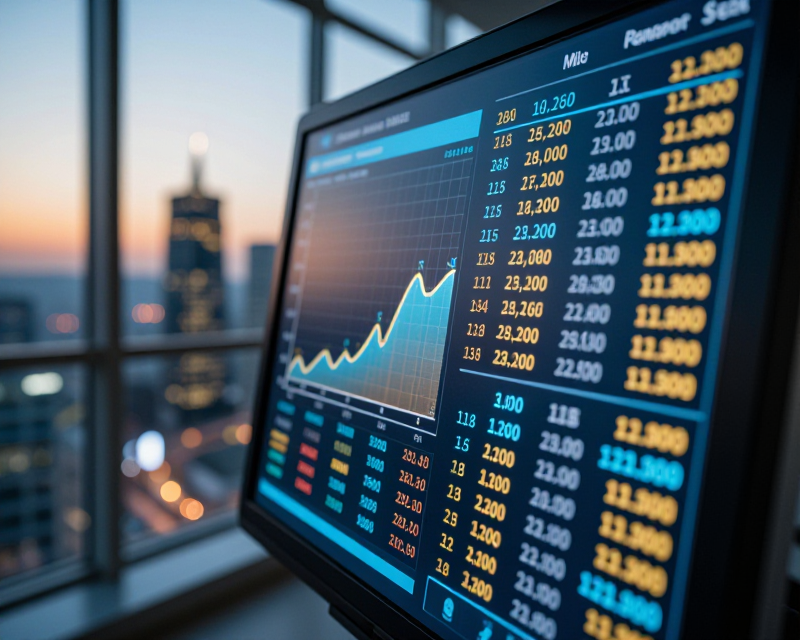 Financial Data Display in Seoul