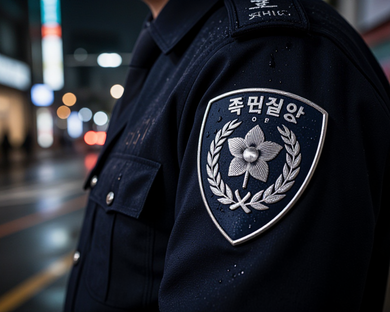 Symbolic Police Badge in Seoul