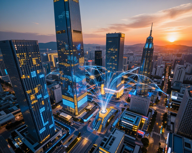 Futuristic AI Hub in Korea