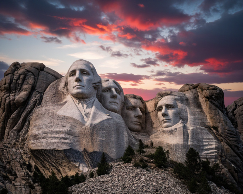 Mount Rushmore Patriotic Atmosphere