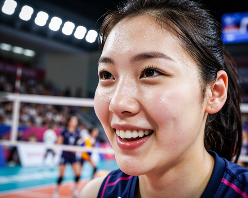 Determination in Volleyball Victory