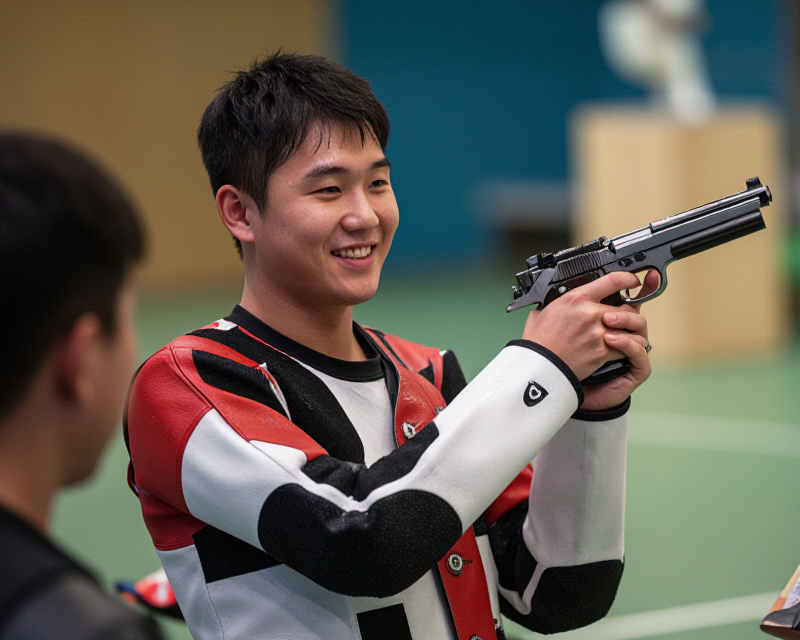 Victory Moment of a Korean Shooter