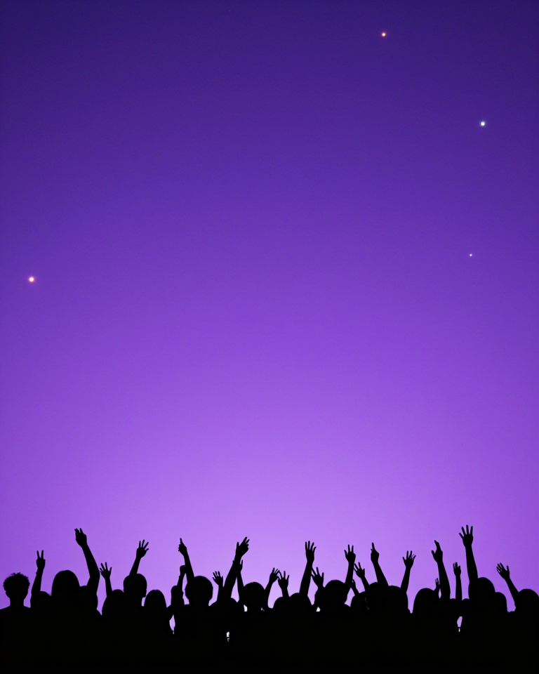 Purple atmosphere of hope