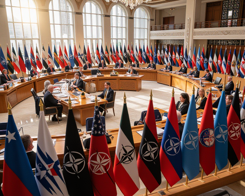 International Diplomacy Summit Atmosphere