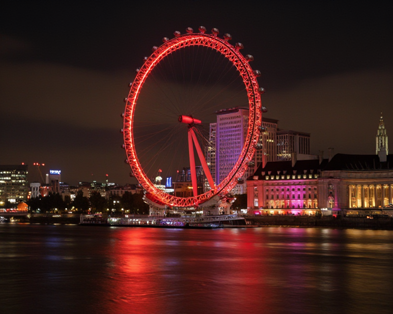 London Eye in Red