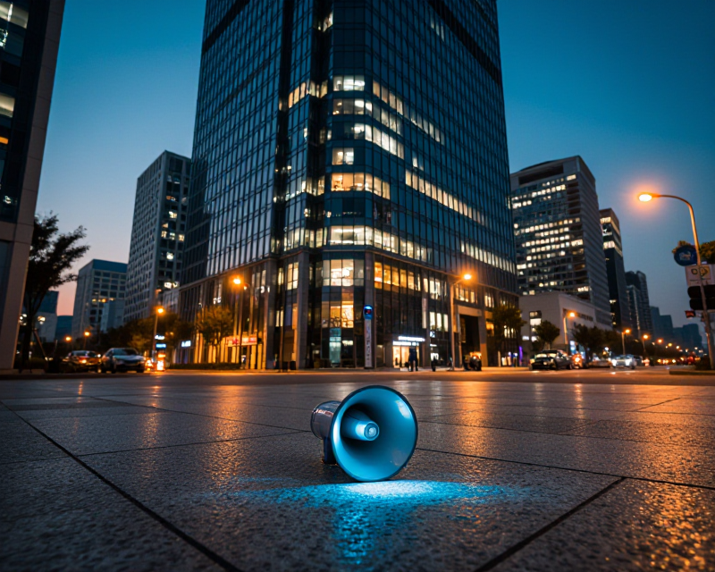Symbolic tension in Korean business district