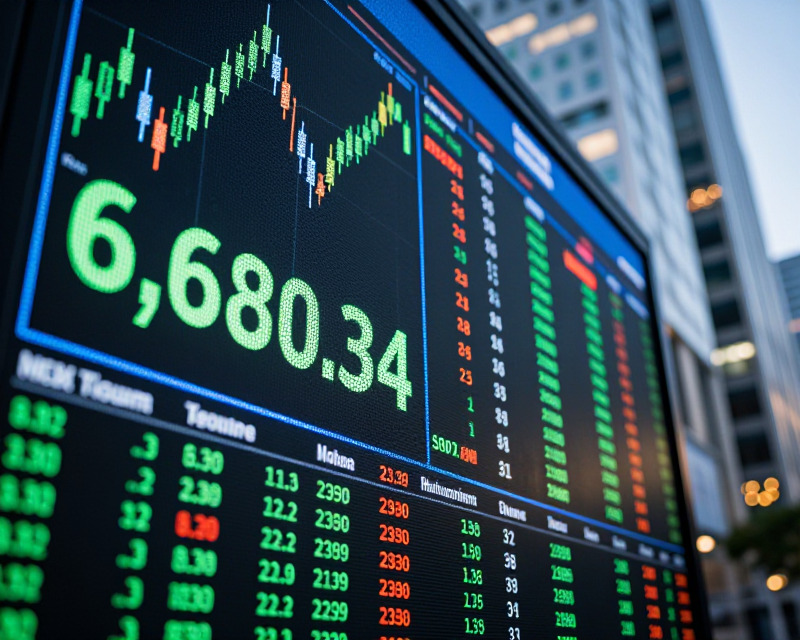 Rising KOSPI Index Display