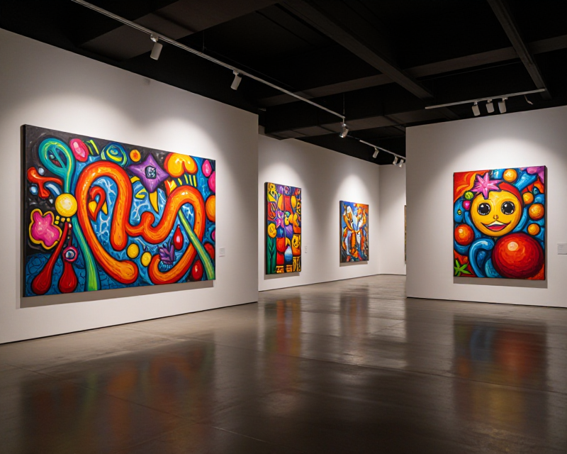 Contemporary Art Gallery Atmosphere