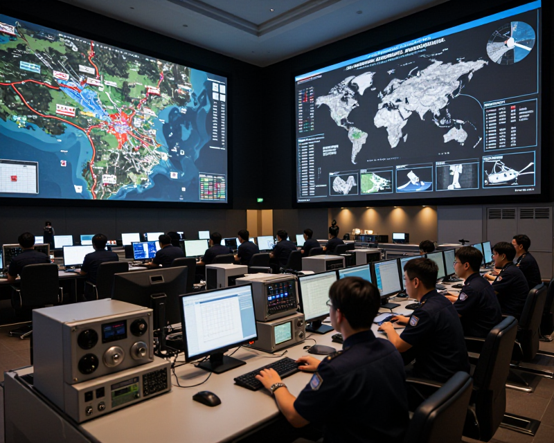 High-tech Military Command Center